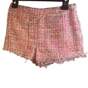 NWT Girls FOREVER 21 Multicolored Pink Gold Woven Shorts Size 13/14